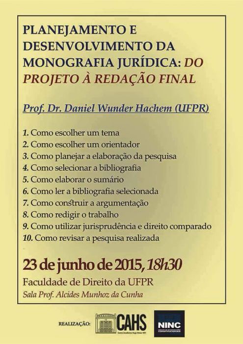 Plaestra - Planejamento e desenvolvimento da monografia jurídica: do projeto à redação final (Curitiba - PR)