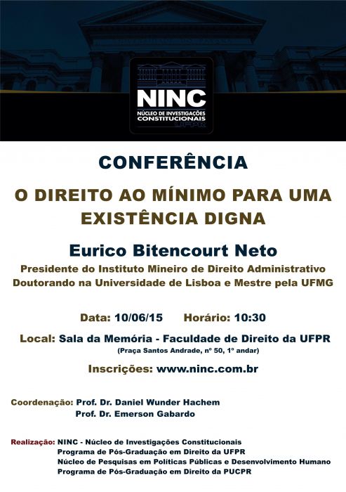 Palestra - O direito ao mínimo para uma existência digna - Prof. Eurico Bitencourt Neto (Instituto Mineiro de Direito Administrativo)