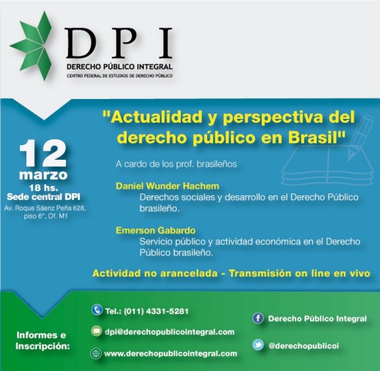 Seminario - Derechos sociales y desarrollo en el Derecho Pblico brasileo - Derecho Pblico Integral (Buenos Aires, Argentina)