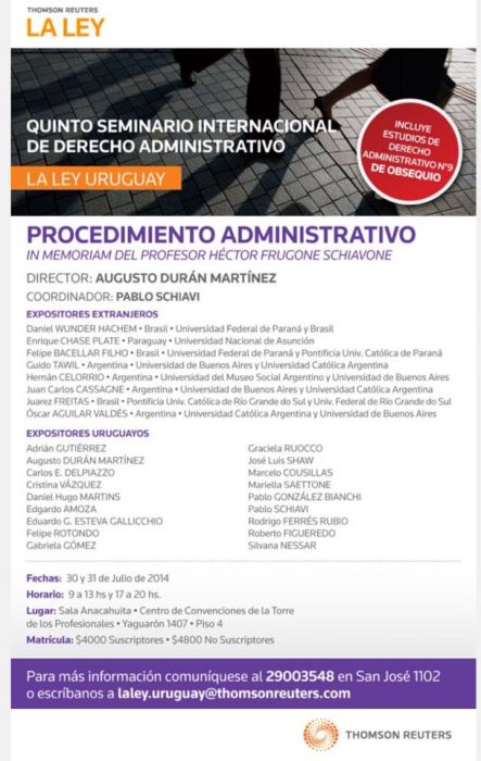 Quinto Seminario Internacional de Derecho Administrativo (Montevidéu, Uruguai)